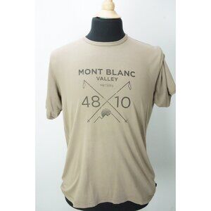 Quechua Light Brown Mont Blanc Valley Short Sleeve T Shirt Sz L